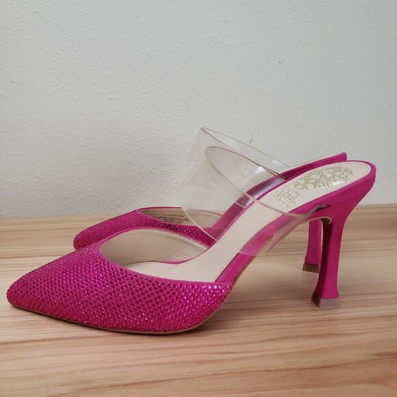 Vince Camuto Shoes - Vince Camuto Womens Kempern Pink Pointed Toe Slip‎ On Mule Heels Size 6M